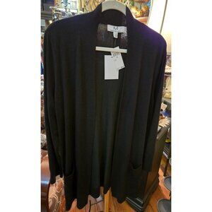 WT # 1080 Womens Large, NEW Magaschoni Black Cardigan